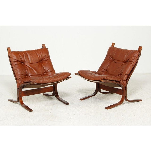 Mid-Century Norwegian Siesta Chairs in Leather by Ingmar Relling, Set of 2 For Sale - Image 6 of 6