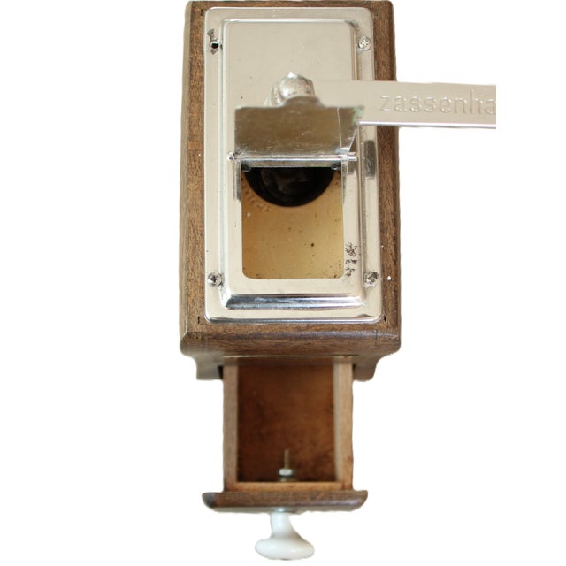 Early 20th Century German "Zassenhaus" Carved Wood, Coffee Grinder For Sale - Image 4 of 5