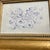 Original purple/blue in drawing 5 x 7 unsigned Overall size with new old stock frame is 9 x 11