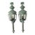 Magnificent Pair of Vintage Solid Brass Eagle-Topped Wall Lanterns For Sale