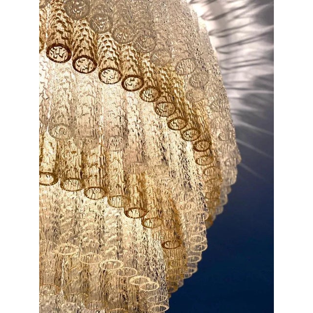 Gray Murano Glass Chandelier by Gino Poli for Aureliano Toso For Sale - Image 8 of 14