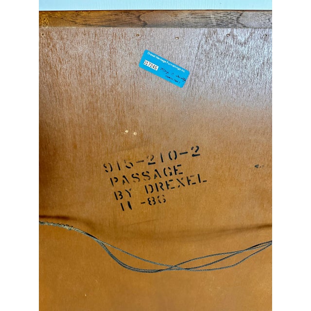 Vintage Drexel Mid Century Modern / Campaign “Passage” Collection Campaign Wall Mirror For Sale - Image 10 of 11