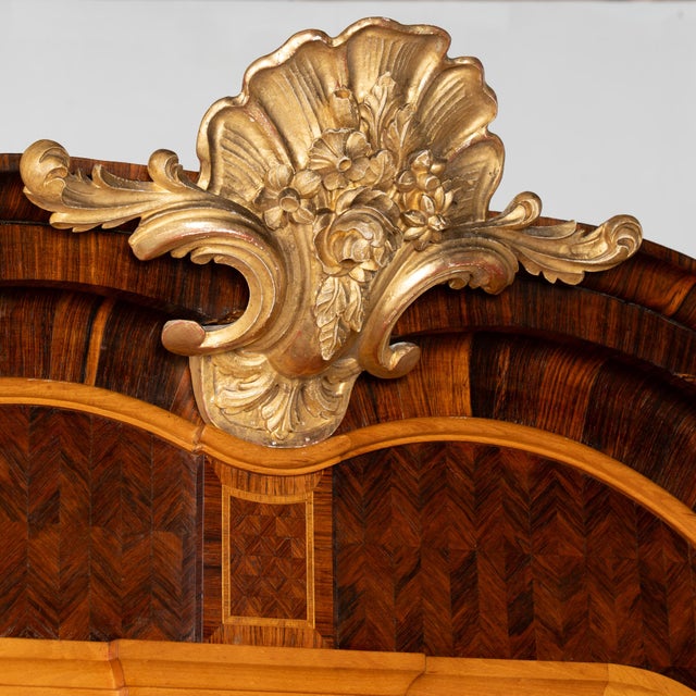 20th Century Pair of Large Rococo Inlaid Marquetry Cabinets, Sweden For Sale - Image 4 of 12