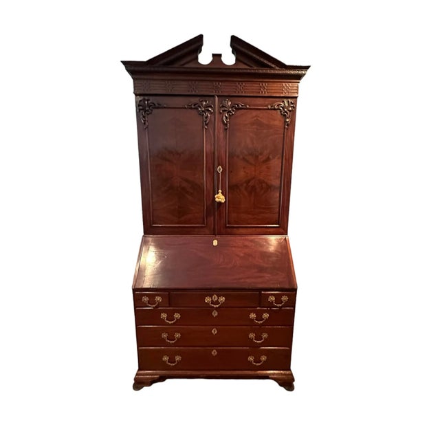 Late 18th Century George III Burled Walnut Secretary For Sale - Image 13 of 13