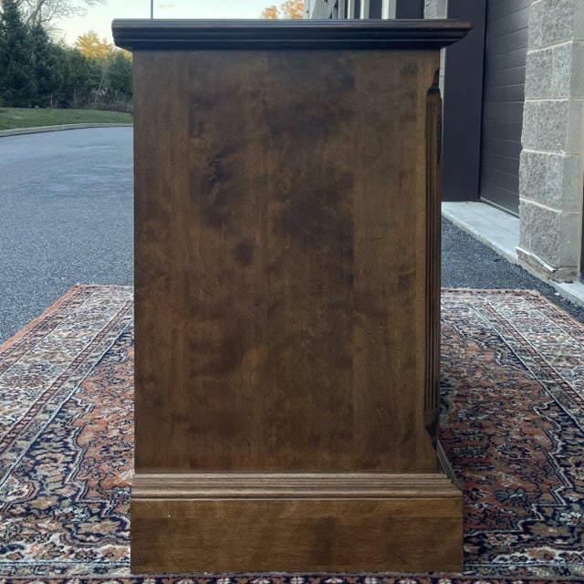 1970s Ethan Allen Classic Manor Traditional Solid Maple 3 Drawer Buffet or Sideboard (15-6026) For Sale - Image 9 of 12