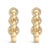 Contemporary 14K Yellow Gold Plated .925 Sterling Silver 1/2 Cttw Diamond Chain Link Drop Earrings, A Pair (H-I Color, I1-I2 Clarity) For Sale - Image 3 of 5
