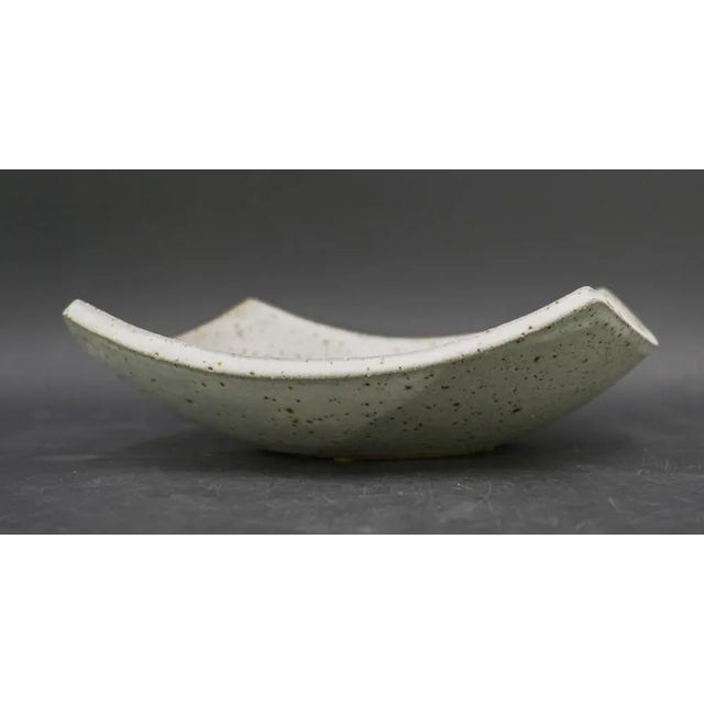 Mid-Century Modern Mid Century Abstract Joel Edwards Shallow Pottery Bowl For Sale - Image 3 of 6