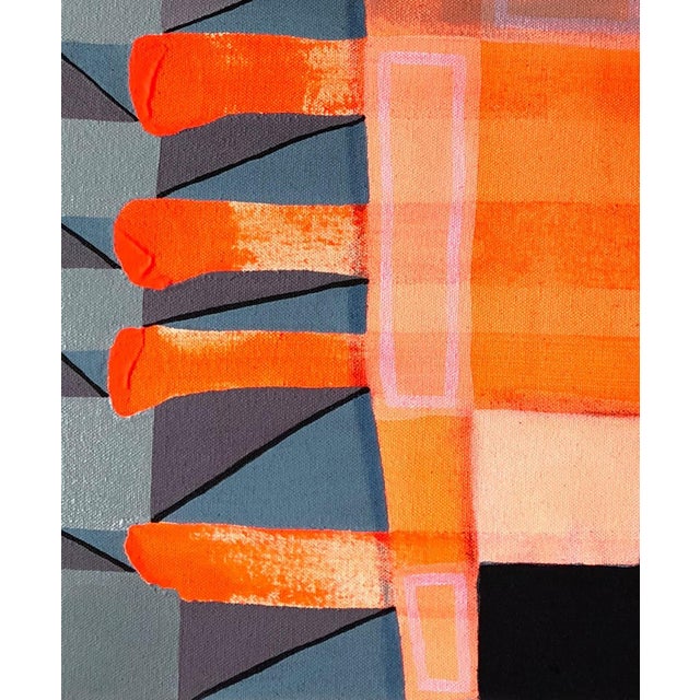Max Manning “Untitled (CVS166)” Contemporary Orange and Pink Geometric Abstract Painting, 2020 For Sale In Houston - Image 6 of 8