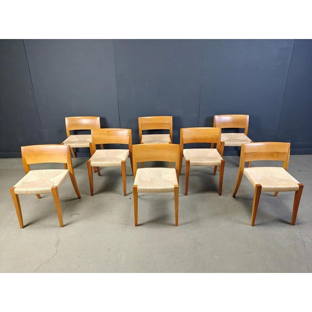 Ticino Dining Chairs by Bruno Reichlin for Molteni, 1990s, Set of 8 For Sale - Image 12 of 13