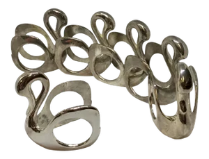 Vintage 1980s Silver Plate Swan Napkin Holders - Set of 6