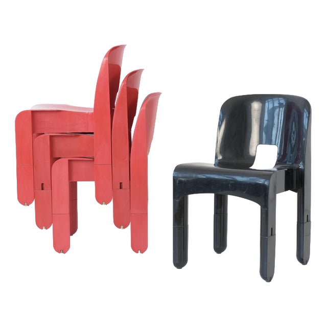 Stacking Chairs by Joe Colombo for Kartell, Italy, 1965, Set of 2 For Sale