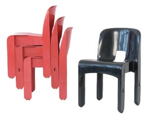 Stacking Chairs by Joe Colombo for Kartell, Italy, 1965, Set of 2