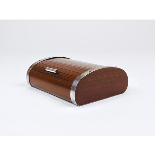 Metal Large Art Deco Jewelry Storage Cigarette Box with Roll Top attributed to Carl Auböck, Vienna, 1930s For Sale - Image 7 of 18