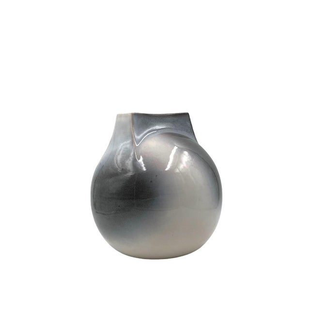 Mid-Century Modern Spherical Gres Vase, Franco Bucci Italy Ca. 1970 For Sale - Image 6 of 12