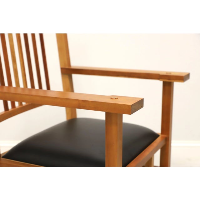 John Kelly Black Cherry & Leather Spindle Armchairs J1 Series J02b Pair Chairish