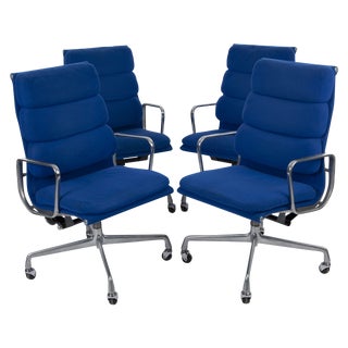 Blue Herman Miller Eames Lounge Chairs - Set of 4 For Sale