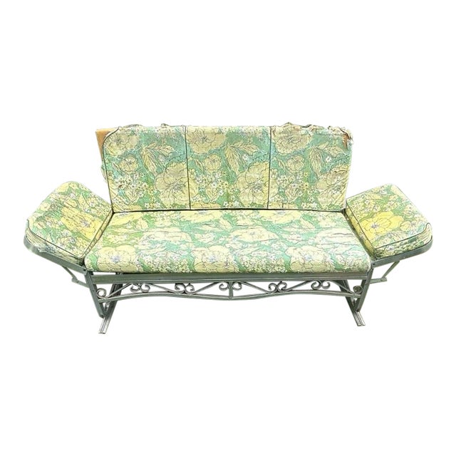 1950s Mid-Century Aluminum Patio Louger/ Daybed 3 Piece Set For Sale
