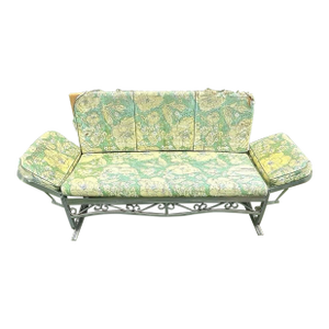 1950s Mid-Century Aluminum Patio Louger/ Daybed 3 Piece Set
