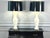 Vintage Murano table lamps of WHITE. Statuesque and curvy, shows out beautifully on Lucite base. They are simple but...