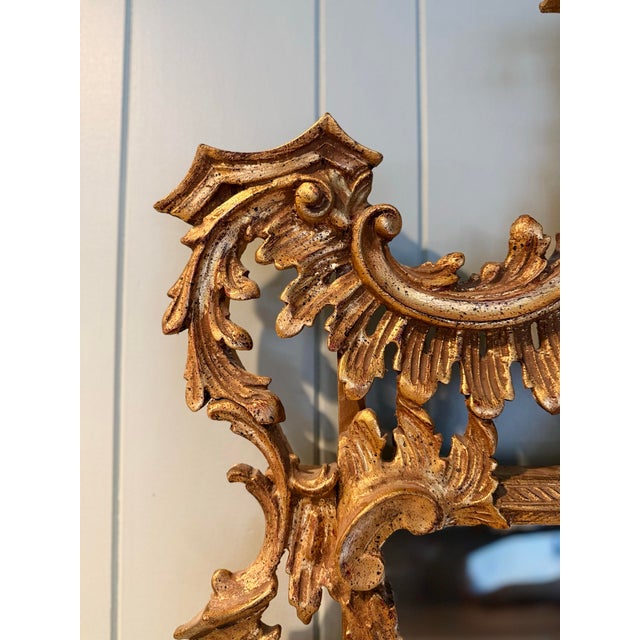 Mid-Century Italian Florentine Giltwood Pagoda Mirror For Sale In Nashville - Image 6 of 13