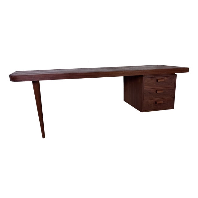 Mid-Century Modernist Danish Teak Desk by George Nakashima, 1950s For Sale