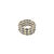 9.54 Ct Natural Blue Sapphire Triple Row Wide Band Ring Size 5.5 in 14k Gold For Sale - Image 9 of 15