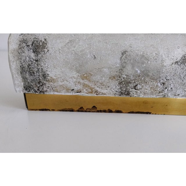 Metal Murano Eis Glass Wall Scone from Hillebrand Lighting, 1970s For Sale - Image 7 of 18
