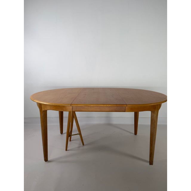 Danish Modern Extendable Oak Dining Table by Henning Kjærnulf for Sorø Stolefabrik, 1960s For Sale - Image 14 of 16