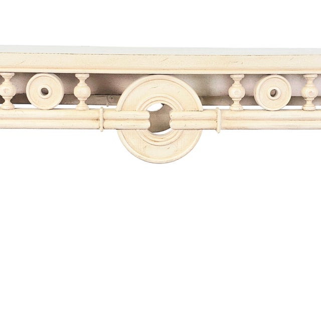 Wood 64" Asian Modern Chinoiserie Cream Lacquer Console Table For Sale - Image 7 of 14