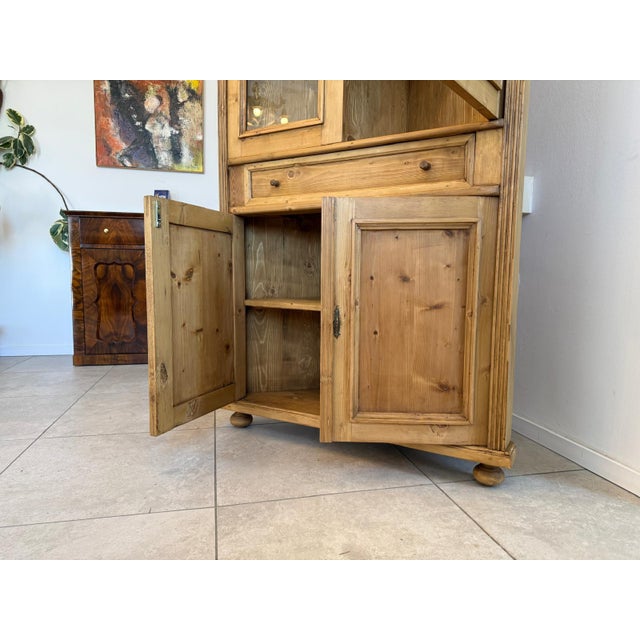 Corner Cabinet in Natural Wood For Sale - Image 11 of 12