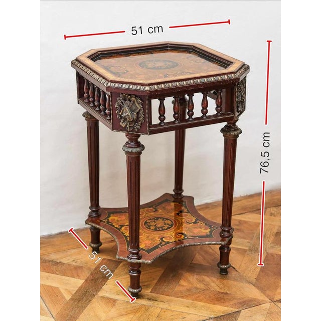 Louis XVI Neoclassical Inlaid Table For Sale - Image 10 of 11
