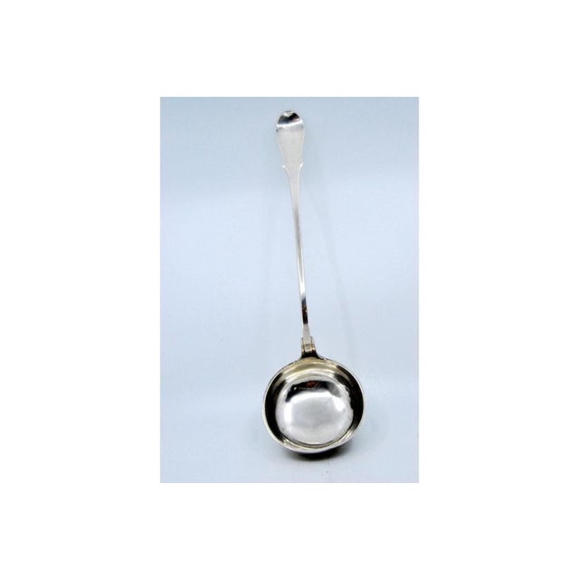 Silver Soup Ladle with Crimped Handle, in Very Good conditions. Designed from 2000 This piece has an attribution mark, I...