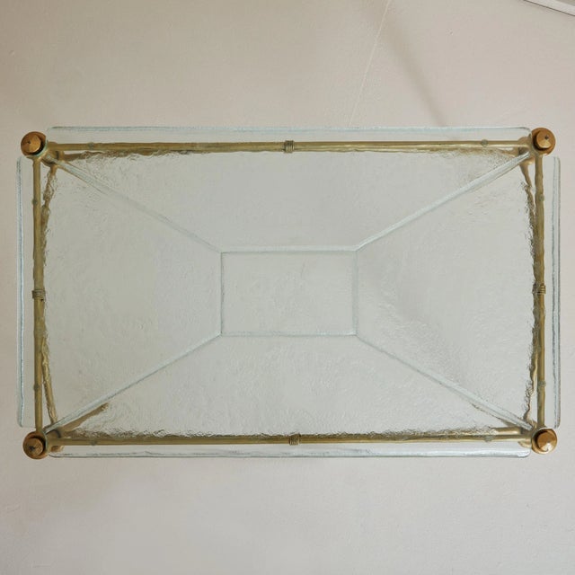 Bronze + Glass Top Rectangular Coffee Table by Lothar Klute, Germany 1970s For Sale - Image 4 of 11