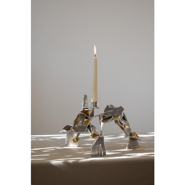 Orange Looking Up in the Attic Candleholder in Glass by Vincent Decat For Sale - Image 8 of 8