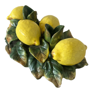 Mid 20th Century Trompe l'Oeil Porcelain Lemon Candle Holder