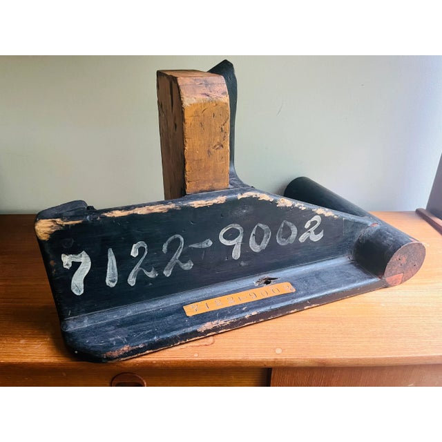 This large sculptural industrial mold will make your home smile. Sold construction with marvelous red, yellow and black...