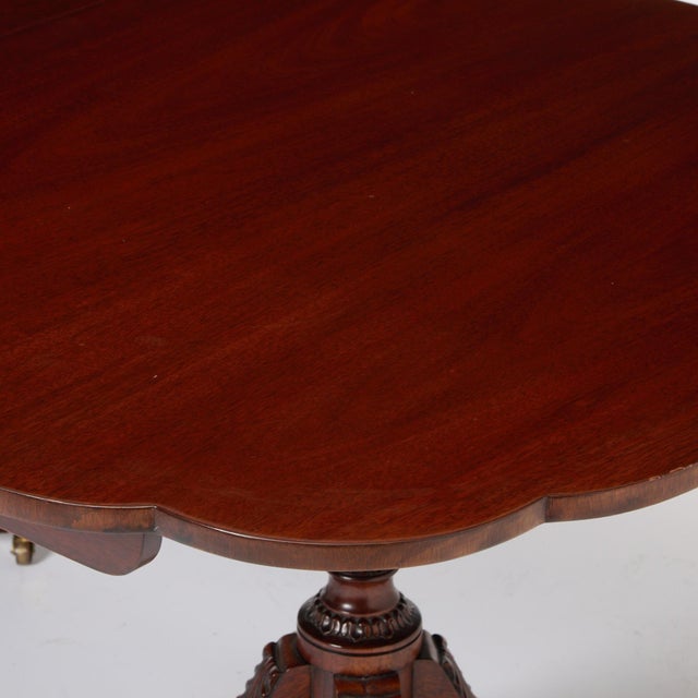 Brown English George III Style Mahogany Double Pedestal Extending Dining Table For Sale - Image 8 of 10