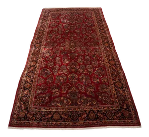 Vintage American Sarouk Rug - 8'10" X 17'10"