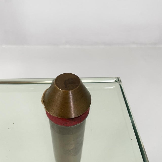 Italian Mid-Century Modern Rectangular Coffe Table in Glass and Brass, 1950s For Sale - Image 10 of 16