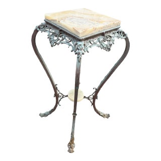 Victorian Onyx Plant Stand For Sale