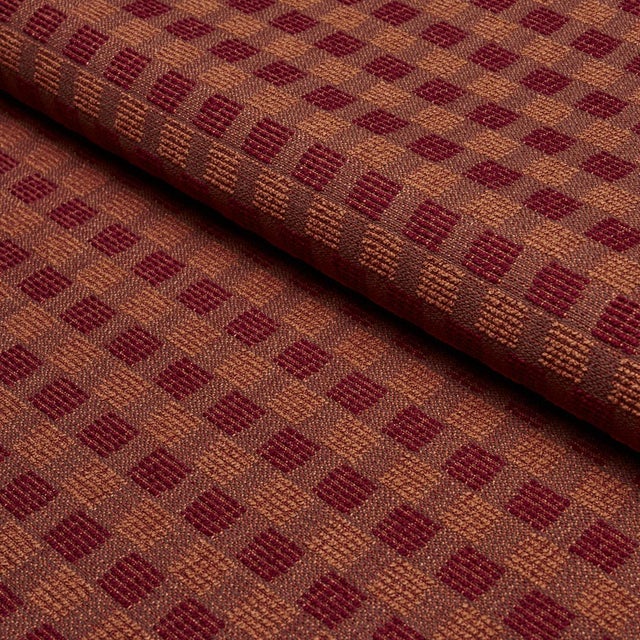 Traditional Sample - Schumacher Elara Performance Fabric In Brick For Sale - Image 3 of 4