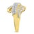 Early 21st Century 10K Yellow Gold 1.0 Cttw Round & Baguette Cut Diamond 64 Stone Bypass Style Channel Set Modern Statement Ring (H-I Color, SI1-SI2 Clarity) - Size 7 For Sale - Image 5 of 7