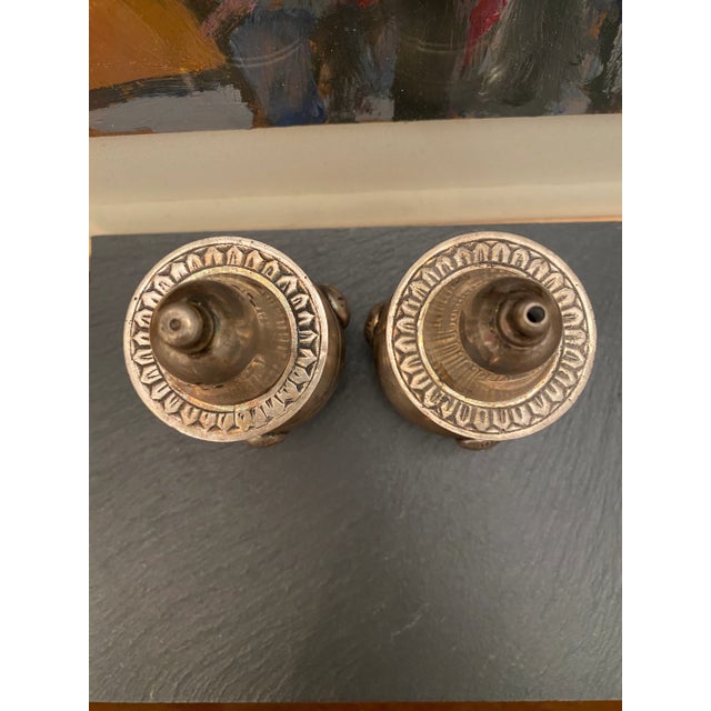 Indian Brass Salt & Pepper Shakers, a Pair For Sale - Image 3 of 5