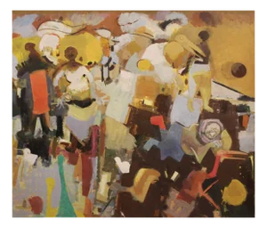 Victor Karnauh, Conversation #2, Oil on Canvas