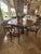 Hooker Furniture brand new dining chairs, with beautiful fretwork, neutral boucle fabric with warm cherry tone wood...