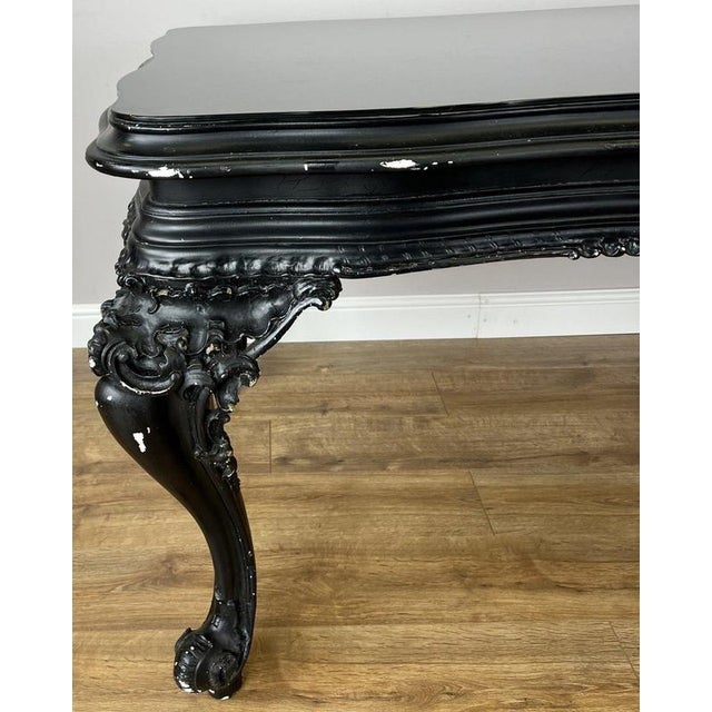 French Style Black Painted Desk For Sale - Image 3 of 15