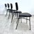 Metal Mid-Century Metal and Brown Skai Chairs, Italy, 1950s, Set of 4 For Sale - Image 7 of 7