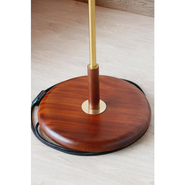 Vintage Scandinavian Teak, Bakelite and Brass Floor Lamp, 1960s For Sale - Image 13 of 16