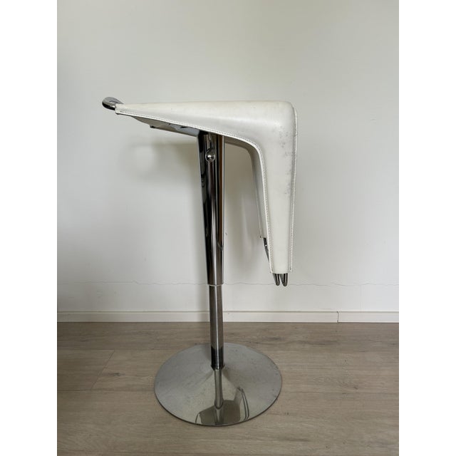 Vintage Italian Leather Bar Stool, 1980s For Sale - Image 10 of 12