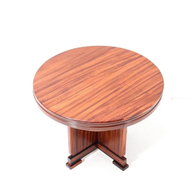 Stunning and rare Art Deco Amsterdamse School coffee table or cocktail table. Striking Dutch design from the 1920s. Solid...